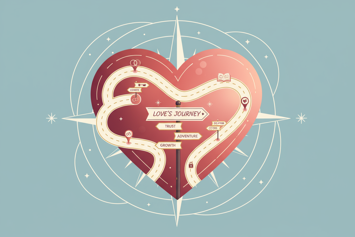 heart with a roadmap